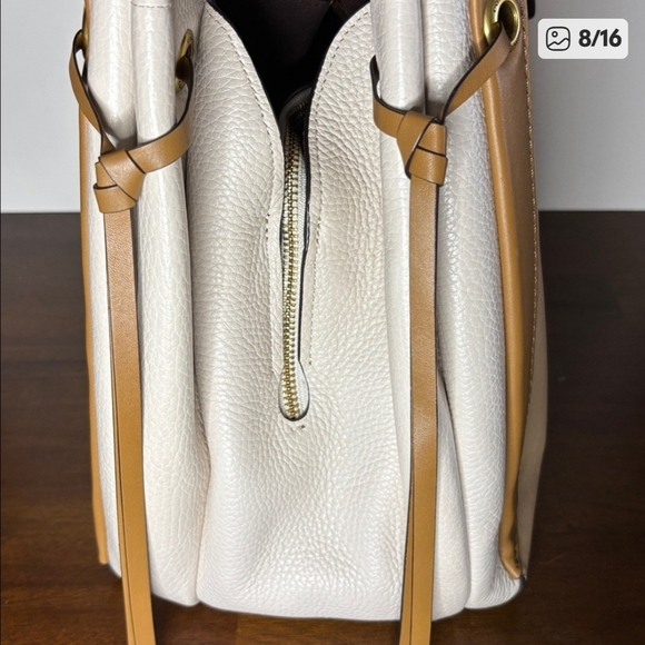 Coach Cream and Tan Women's Tote Bag - Picture 8 of 8